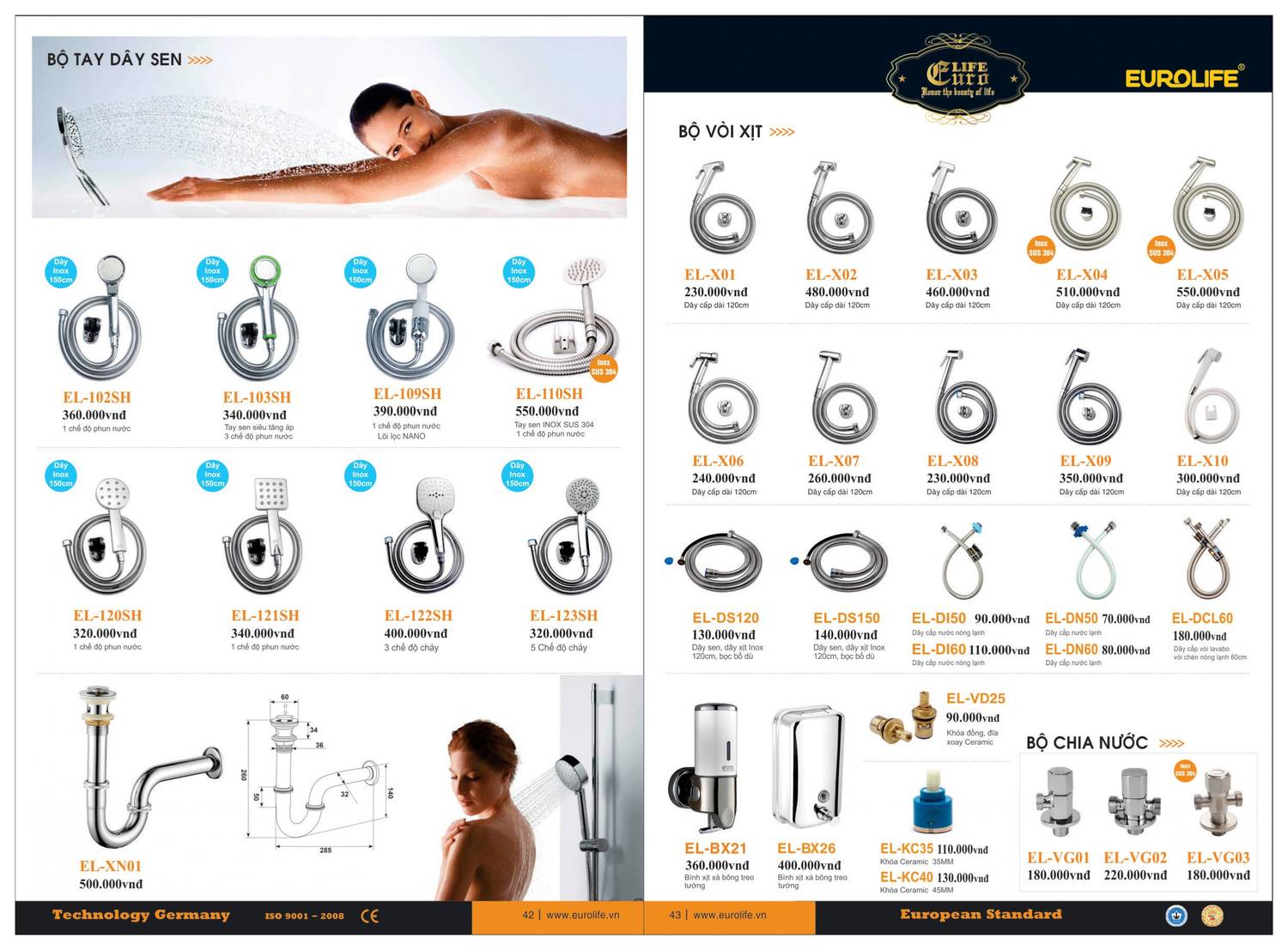 Thiết bị vệ sinh EUROLIFE Catalogue và Bảng giá mới nhất /Page 22